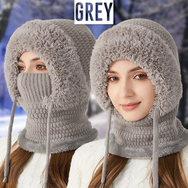 Grouse 4-in-1 Fleece-Lined Beanie Scarf