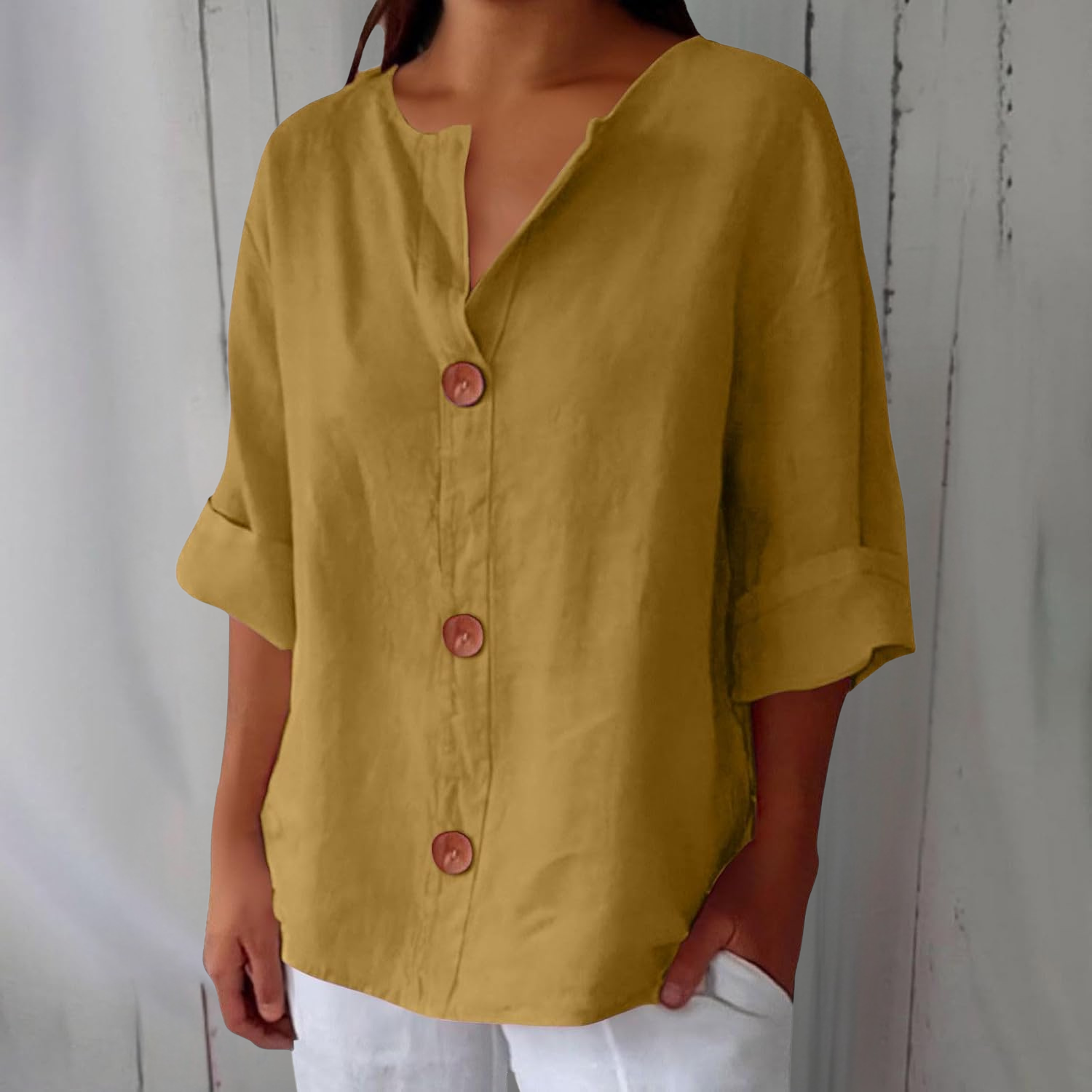 Clara™ - Lightweight Linen Blouse