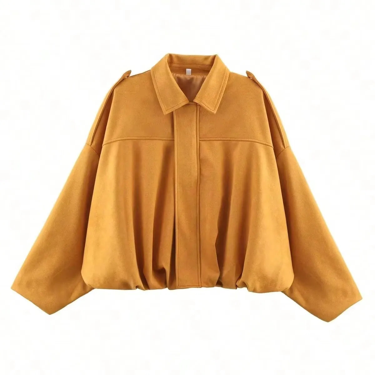 Railtown Cropped Suede Bomber