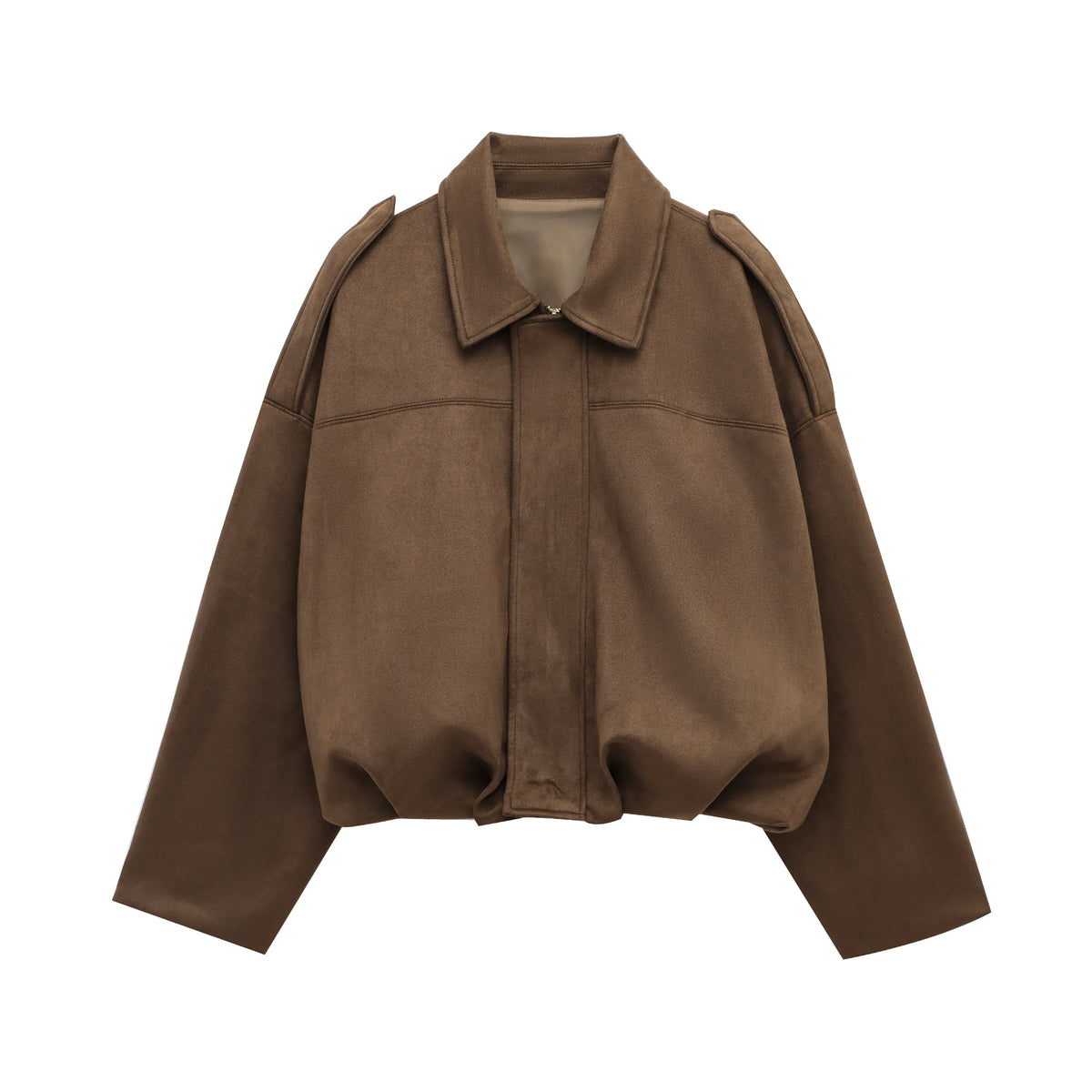 Railtown Cropped Suede Bomber