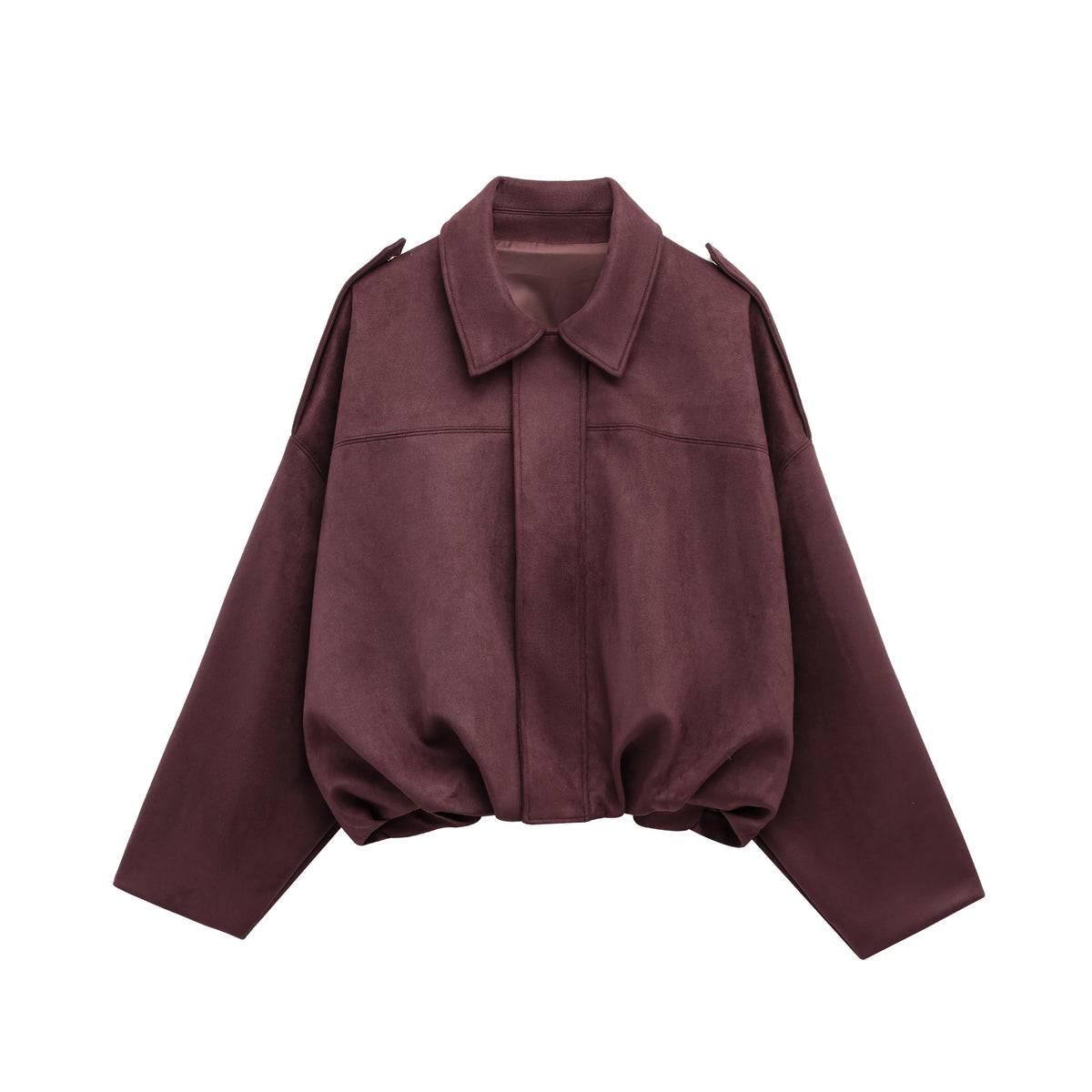 Railtown Cropped Suede Bomber