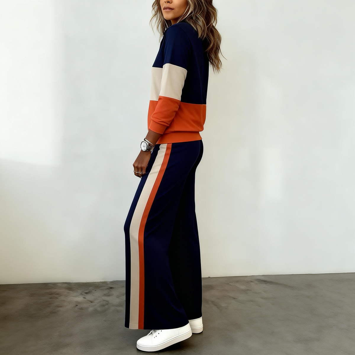 Comfy Zip Up Long Sleeve Two Piece Set