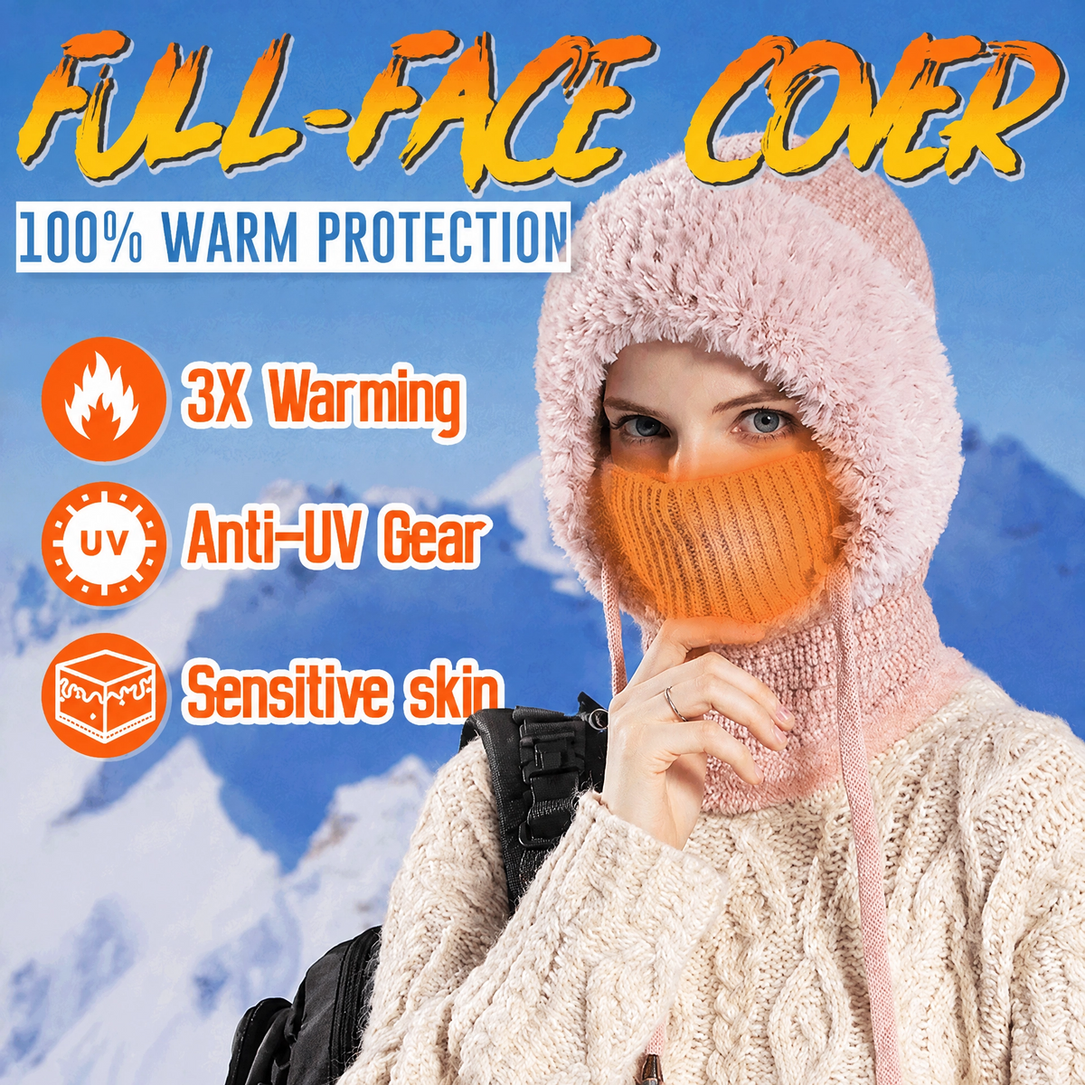 Grouse 4-in-1 Fleece-Lined Beanie Scarf