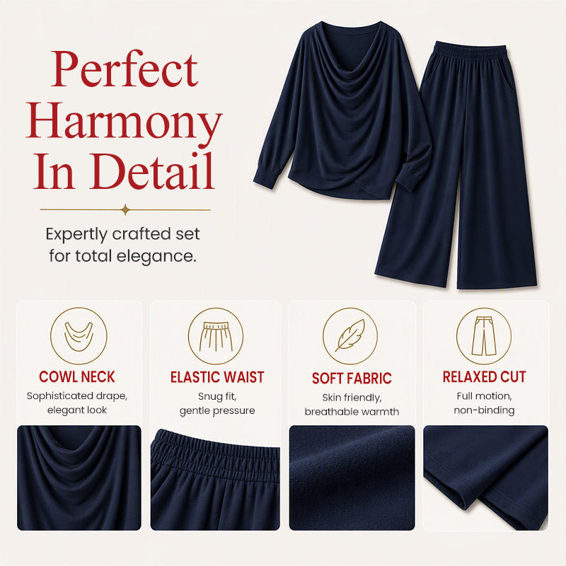 Olympic Village Cowl Neck Two-Piece Set