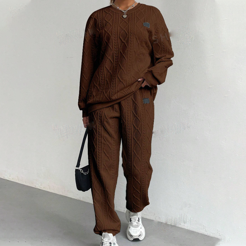 Casual Long Sleeve Two-Piece Knit Set