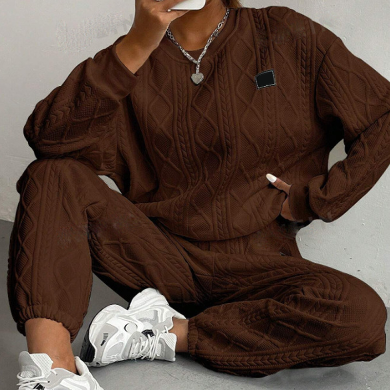 Casual Long Sleeve Two-Piece Knit Set