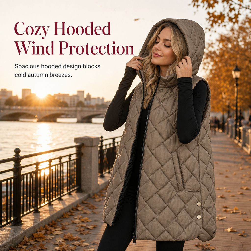 Arbutus Quilted Hooded Vest