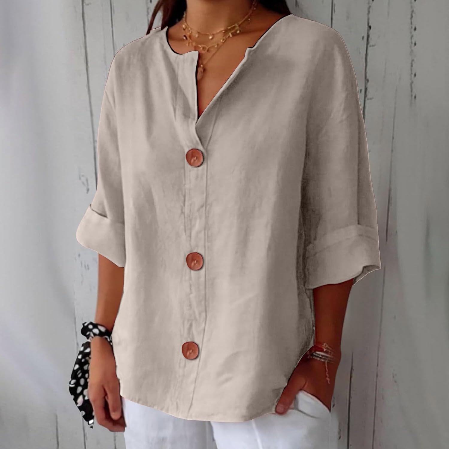 Clara™ - Lightweight Linen Blouse