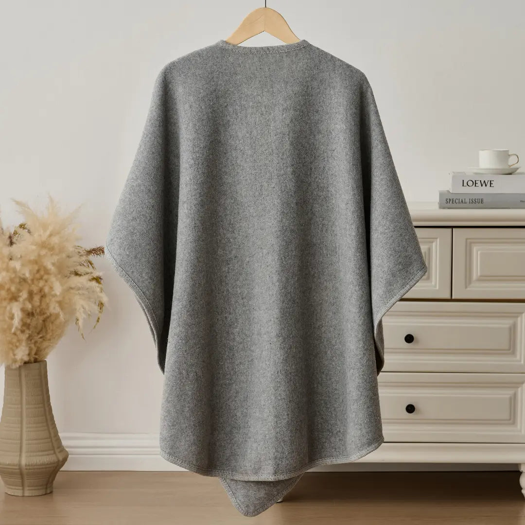 Fleece Drape Wrap in Camel