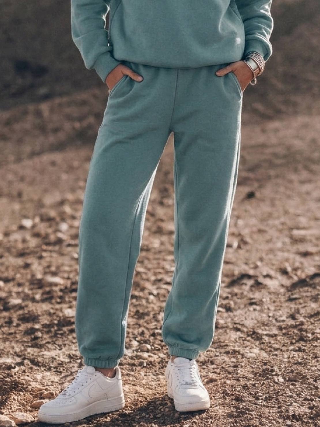 First Class Cotton-Blend Set in Mint Green