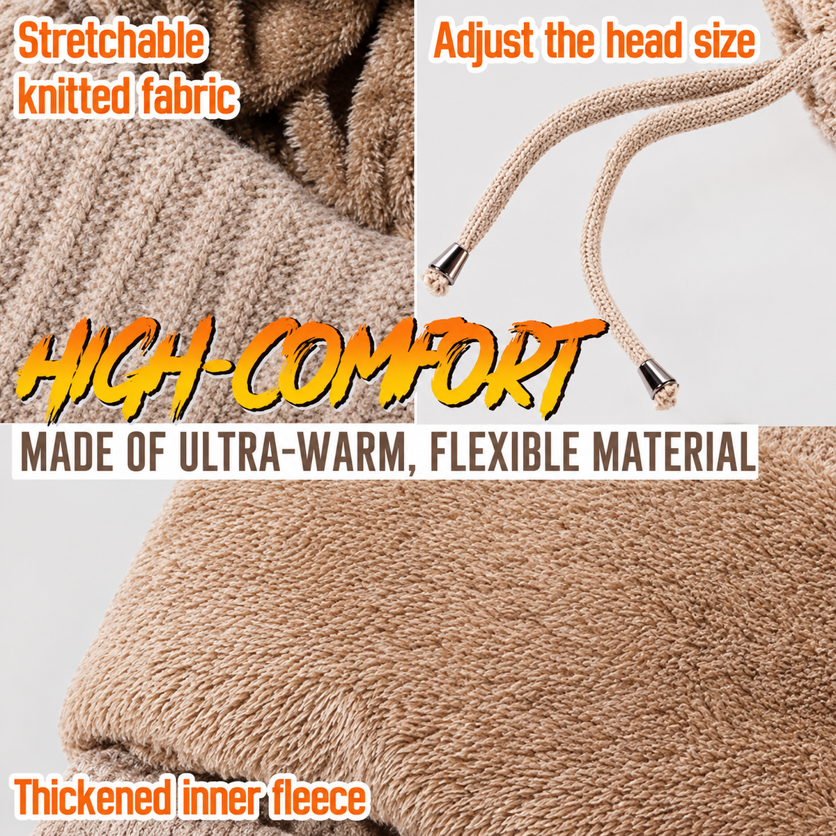 Grouse 4-in-1 Fleece-Lined Beanie Scarf