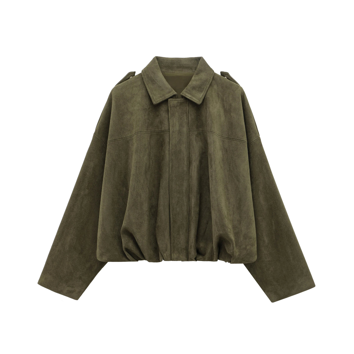 Railtown Cropped Suede Bomber