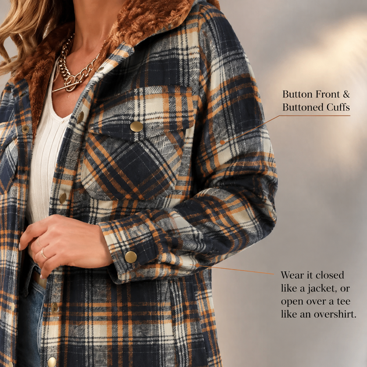 Granville Sherpa-Lined Plaid Shacket