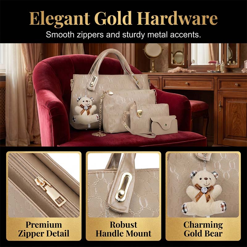 Yaletown 4-in-1 Leather Handbag Set