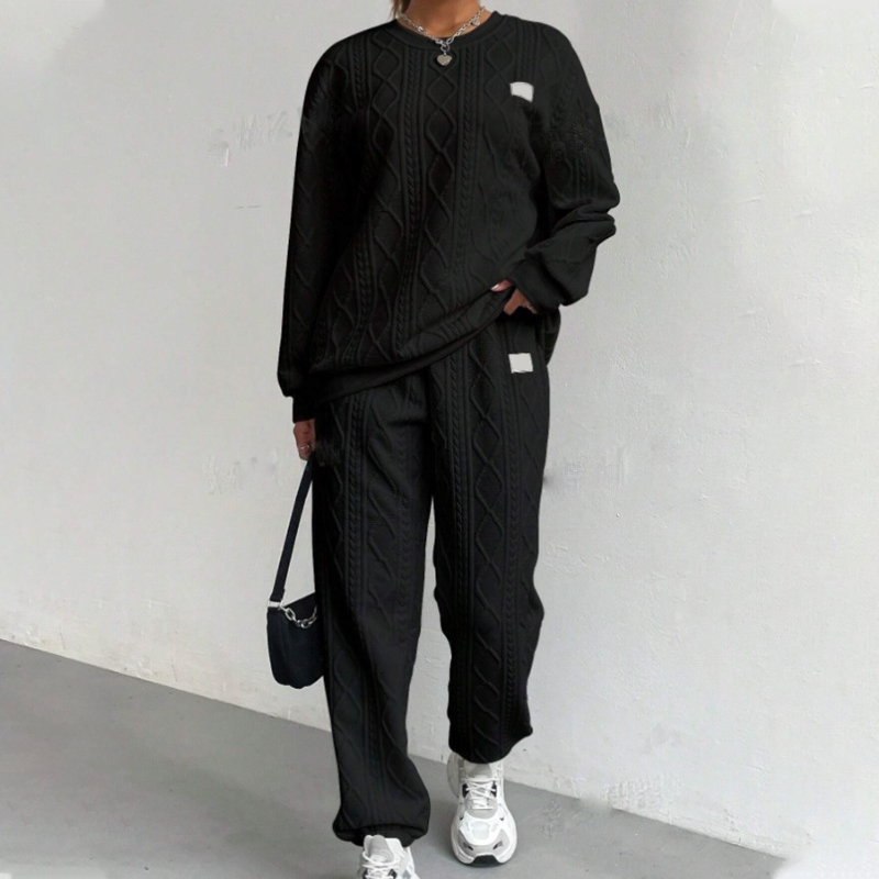 Casual Long Sleeve Two-Piece Knit Set