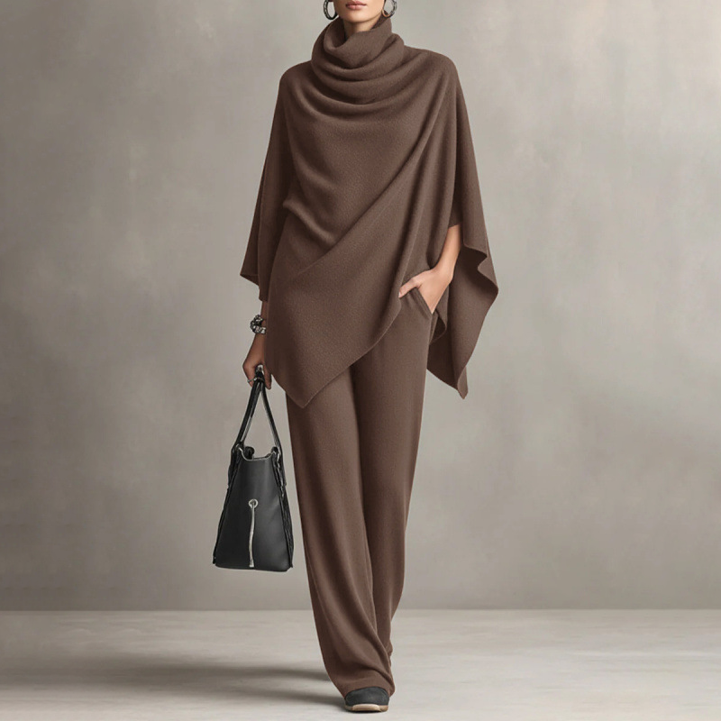 Point Grey Two-Piece Cowl-Neck Cape Set