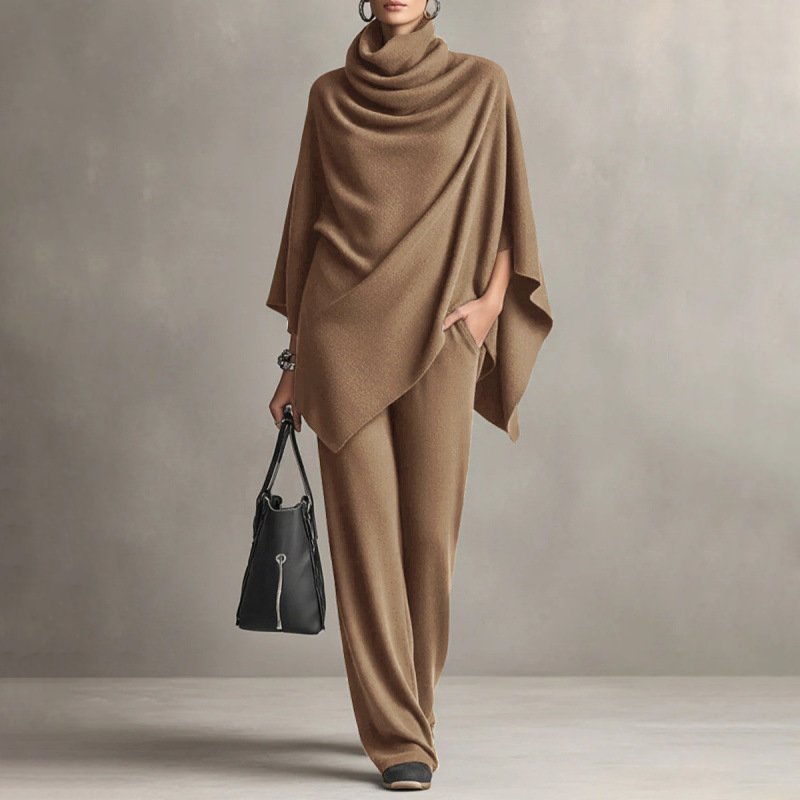 Point Grey Two-Piece Cowl-Neck Cape Set