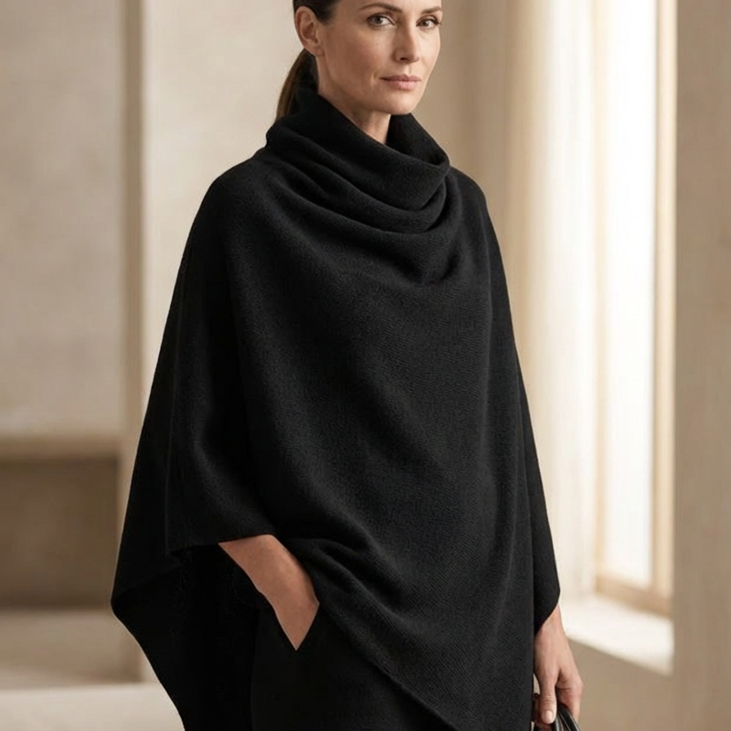 Point Grey Two-Piece Cowl-Neck Cape Set
