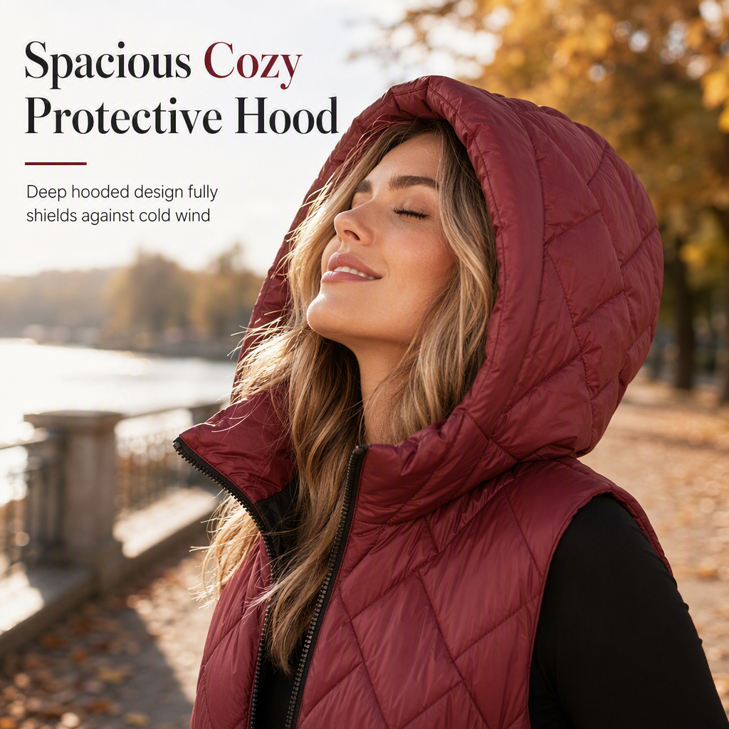 Arbutus Quilted Hooded Vest